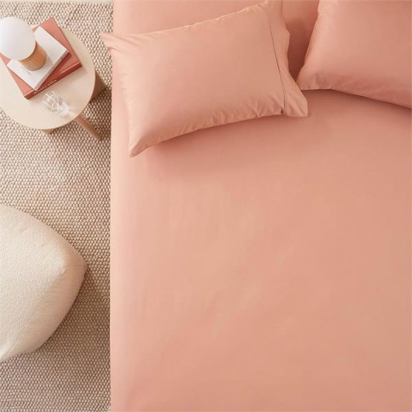 Adairs 1500TC Brooklyn Earth Fitted Sheet - Brown (Brown Queen)