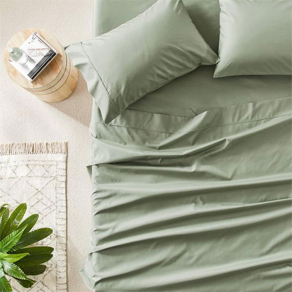 Adairs Green Double 1500TC Brooklyn Eucalyptus Sheet Separates