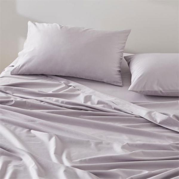 Adairs Purple Super King 600TC Bamboo Cotton Lilac Dust Sheet Set