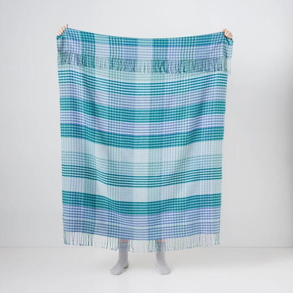 Adairs Alexia Jewels Check Throw - Blue (Blue Throw)