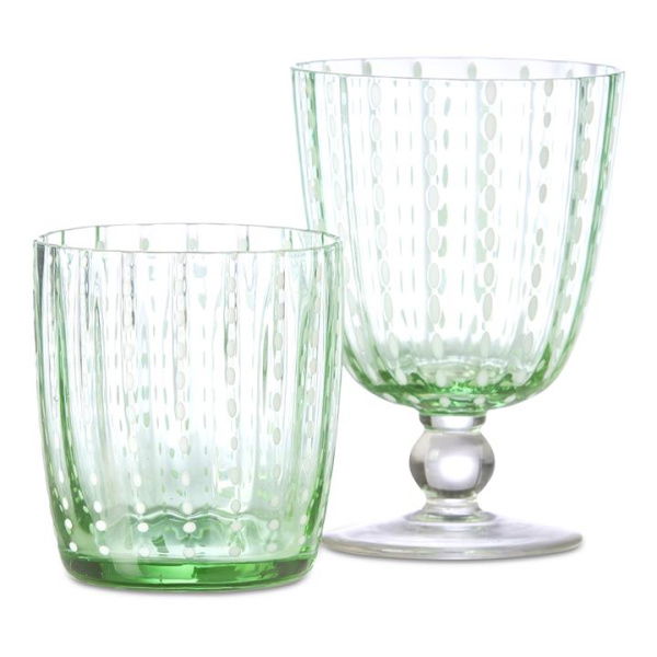 Adairs Green Wine Glass Amelia Sage Drinkware Green
