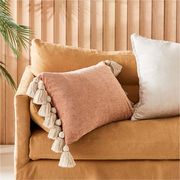 Adairs Orange Cushion Annabelle Earth Cushion Orange