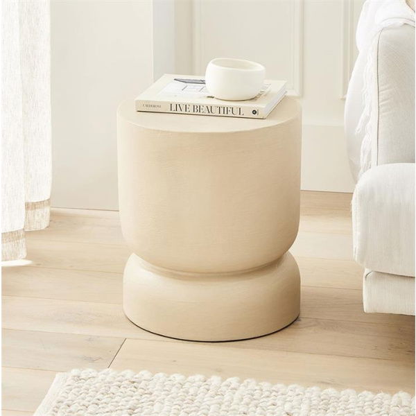 Adairs Natural Side Table Apollo Oat