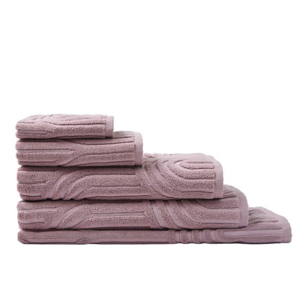 Adairs Archie Soft Aubergine Marle Towel Range - Purple (Purple Bath Mat)