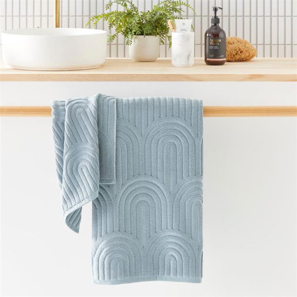 Adairs Sea Blue Marle Archie Towel Range Bath Sheet