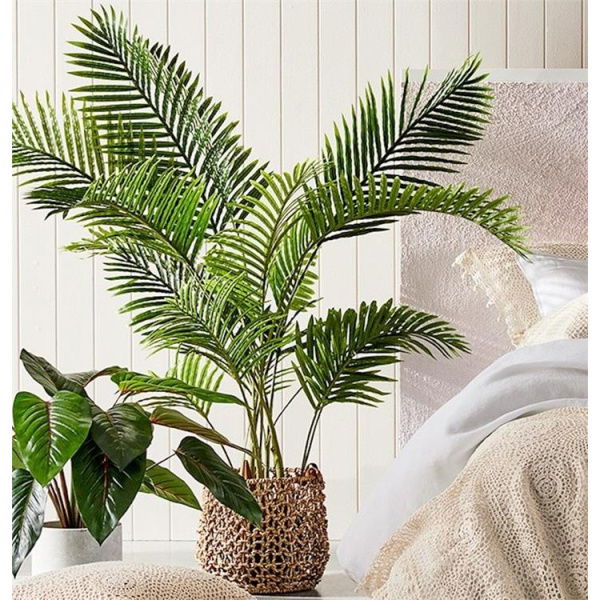 Adairs Green Faux Plant Areca Palm Potted 110cm