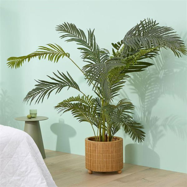 Adairs Areca Palm Potted Plant 190cm - Green (Green Faux Plant)
