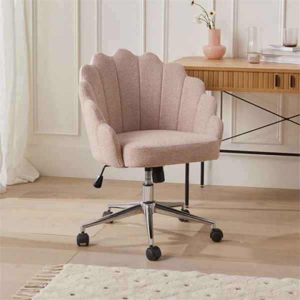 Adairs Pink Desk Chair Arista Mauve Marle