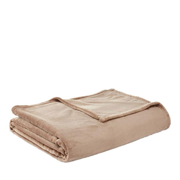 Adairs Brown Blanket Aspen Hazelnut Fleece Blanket Brown