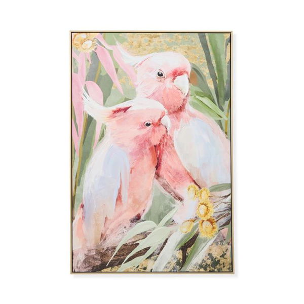 Adairs Wall Art Aves Galahs Canvas