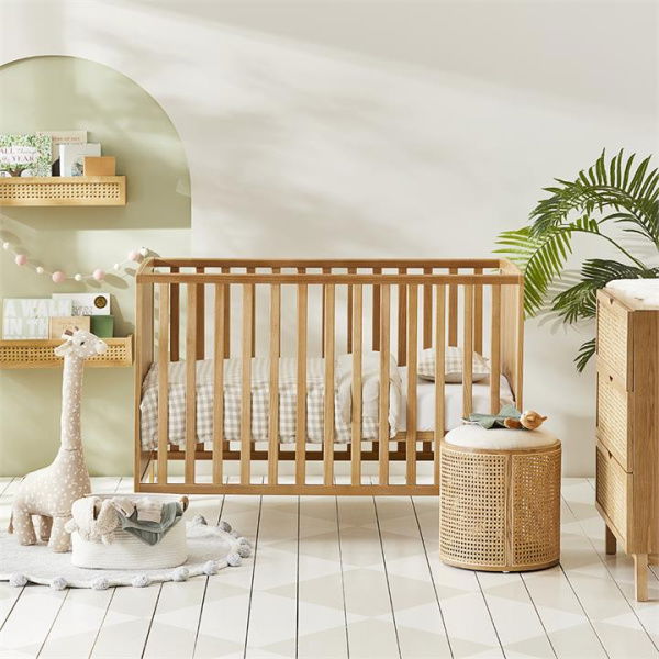 Adairs Natural Cot Baby Arden Natural Rattan