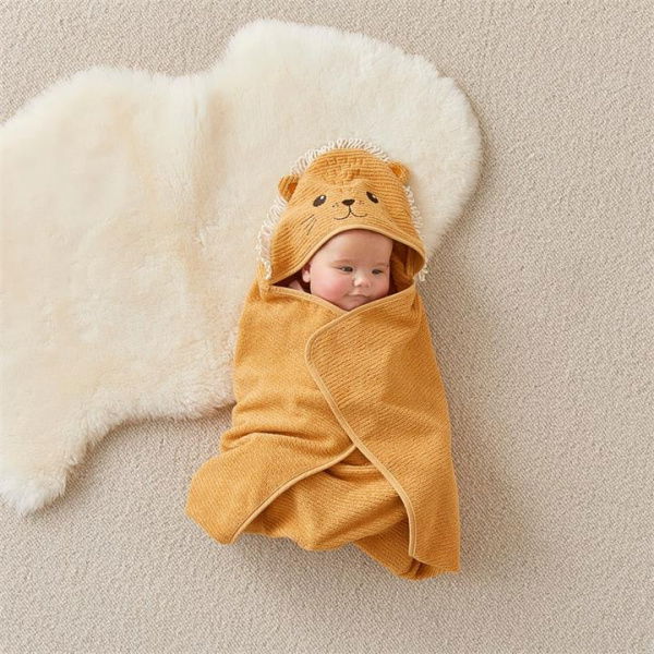 Adairs Orange Hooded Towel Baby Baby Bath Time Lion Hooded Towel