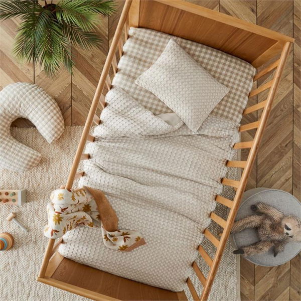 Adairs Natural Cot Baby Bobbi Bamboo Cotton Oat Natural