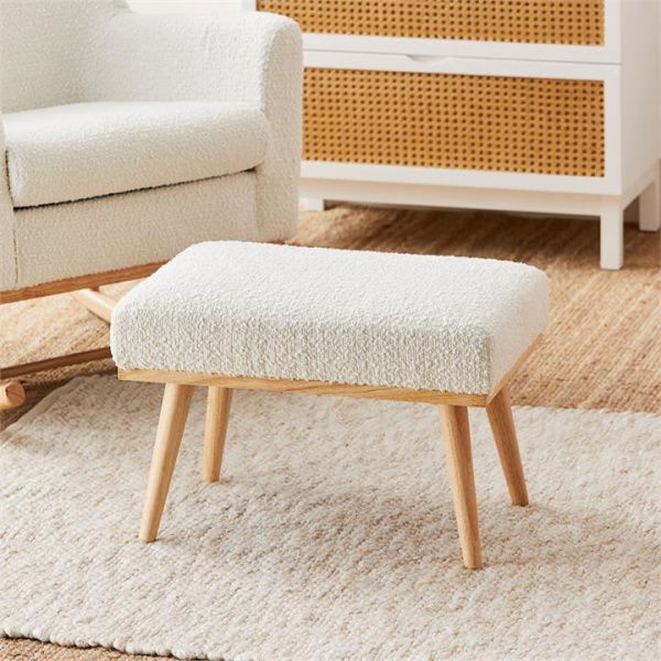 Adairs White Baby Boucle Footstool