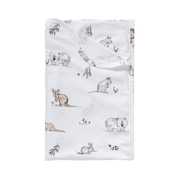 Adairs White Blanket Baby Bush Babies White Jersey Bunny