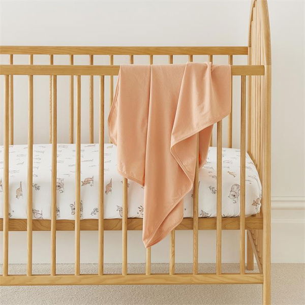 Adairs Orange Swaddle Baby Cotton Jersey Clay Swaddle Orange