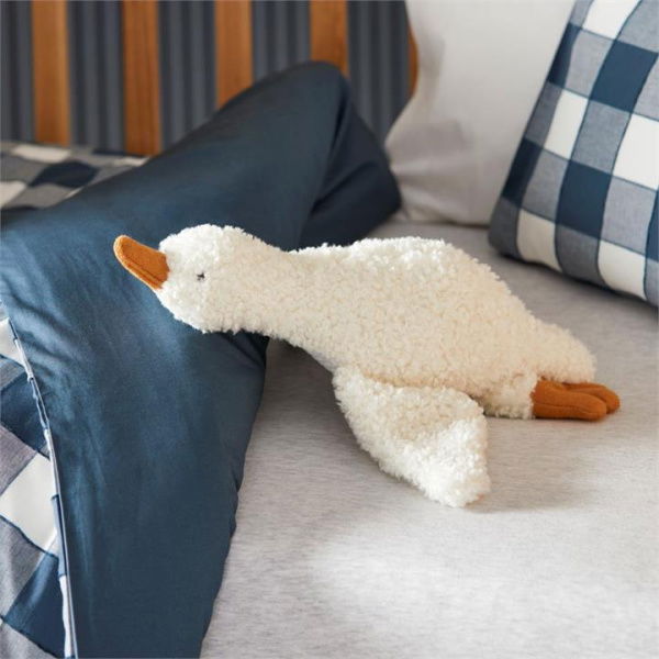 Adairs Baby Dusty Duckling Cuddle Toy - White (White Toy)