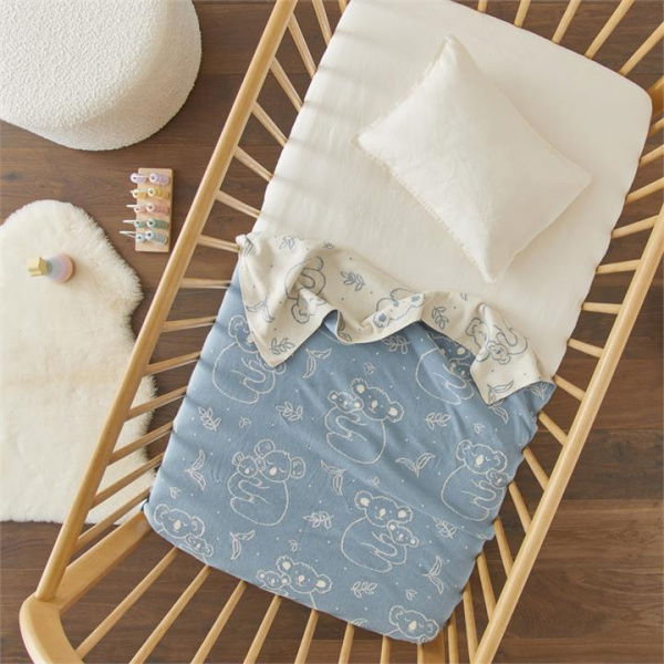 Adairs Natural Baby Novelty Cotton Koala Cuddles Blanket