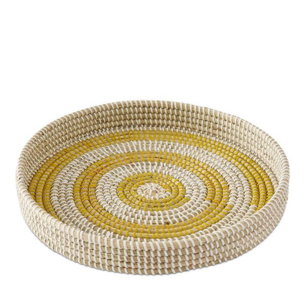 Adairs Yellow Bahama Spiral Round Tray