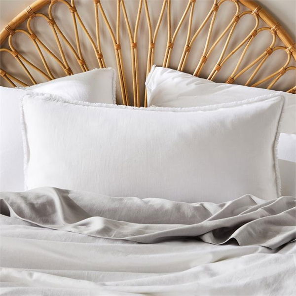 Adairs White King Pillowcase Each Bamboo Linen White Pillowcases