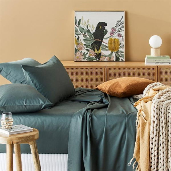 Adairs Sage Green King Extra Depth 600TC Bamboo Sheet Set