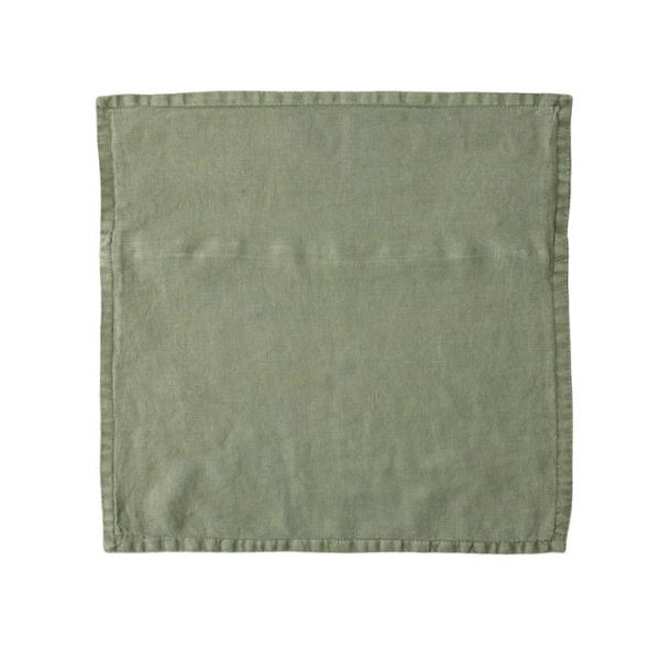 Adairs Green Belgian Garden Grove Vintage Washed Linen Cushion Cover