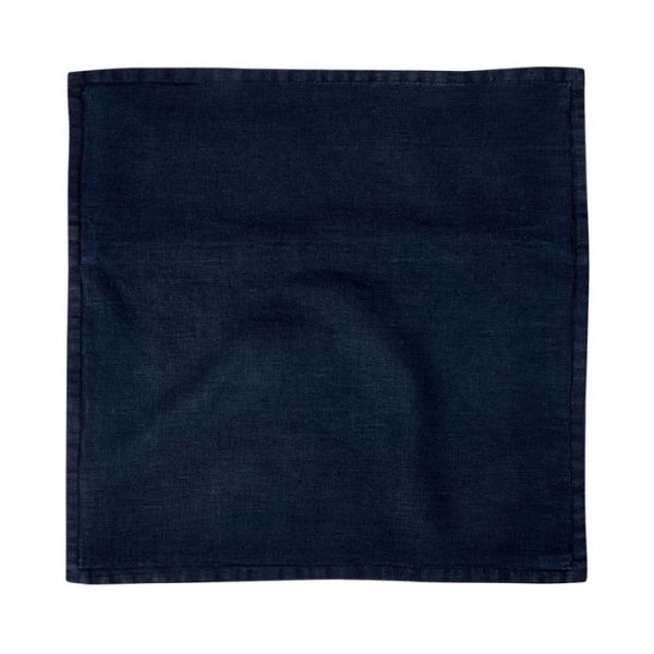 Adairs Blue Belgian Vintage Washed Linen Navy 50x50cm Cushion Cover