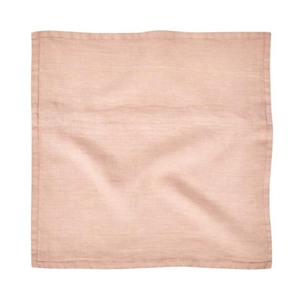 Adairs Pink Cushion Cover Belgian Vintage Washed Linen Nude Pink 50x50cm