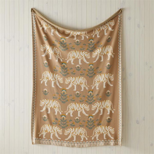 Adairs Brown Bengal Tiger Knitted Throw