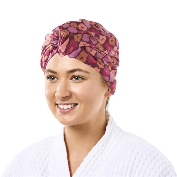 Adairs Berry Floral Printed Shower Cap - Pink (Pink Shower Cap)