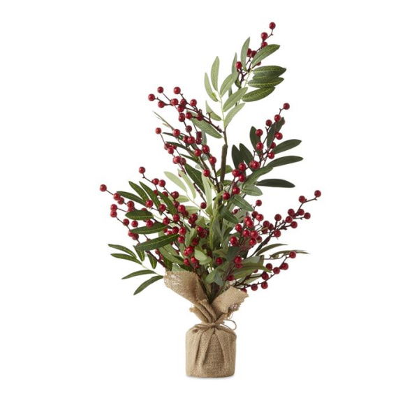 Adairs Green Tree Berry Leaf Red & Luxe