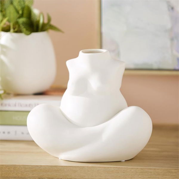 Adairs Body Vase White (White Vase)