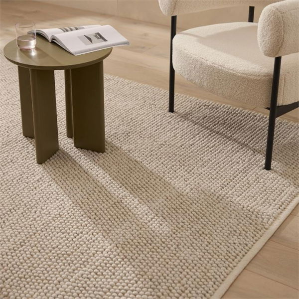 Adairs Bonnie Stone Marle Bobble Rug - Natural (Natural 160x230cm)