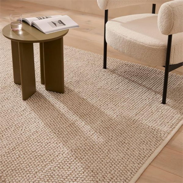 Adairs Bonnie Stone Marle Bobble Rug - Natural (Natural 200x300cm)