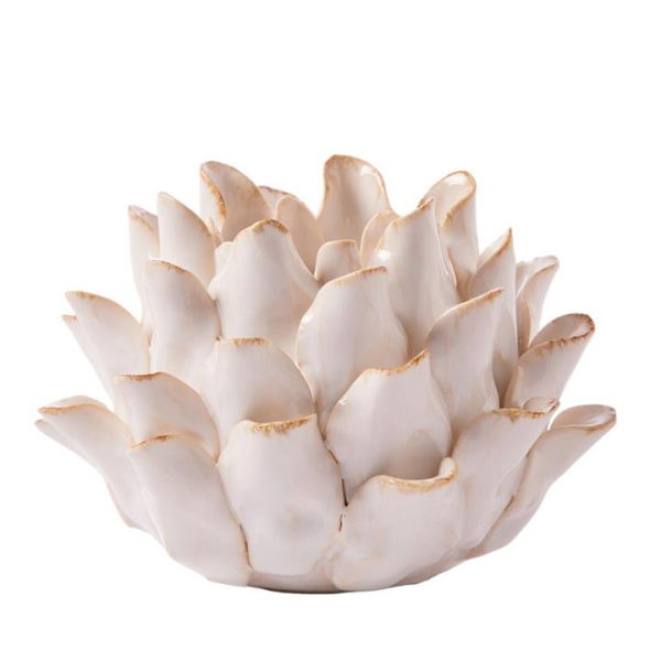 Adairs Botanica White Candleholder - Natural (Natural Candle Holder)