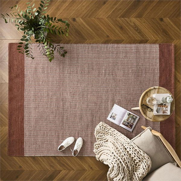 Adairs Red 160x230cm Bowen Earth Rug Red