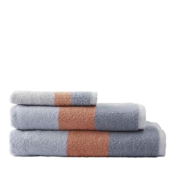 Adairs Blue Brooklyn French Blue Multi Check Hand Towel