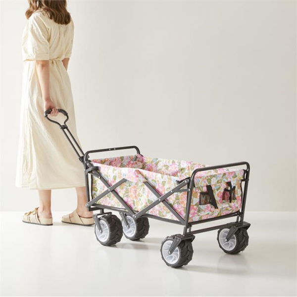 Adairs Pink Beach Trolley Byron Floral Blue Beach Trolley Pink