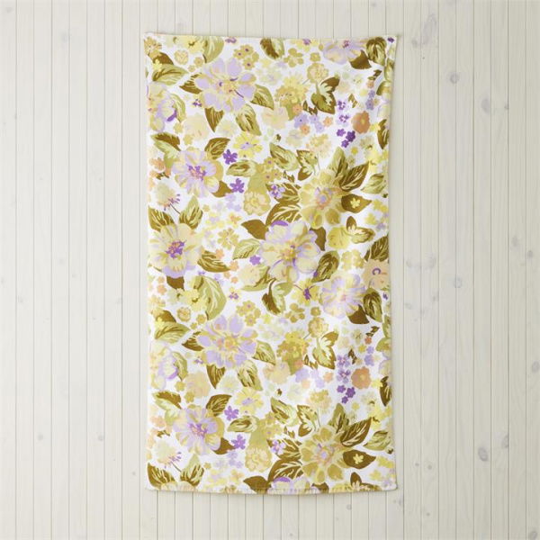 Adairs Yellow Beach Towel Byron Floral Lemon Sand Free Beach Towel Yellow