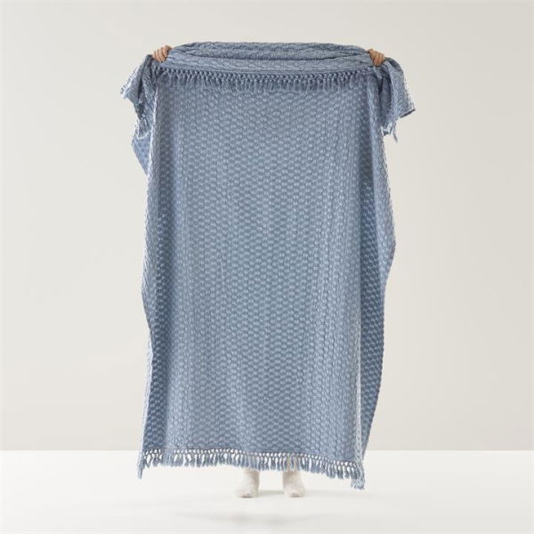 Adairs Blue Byron Light Denim Throw