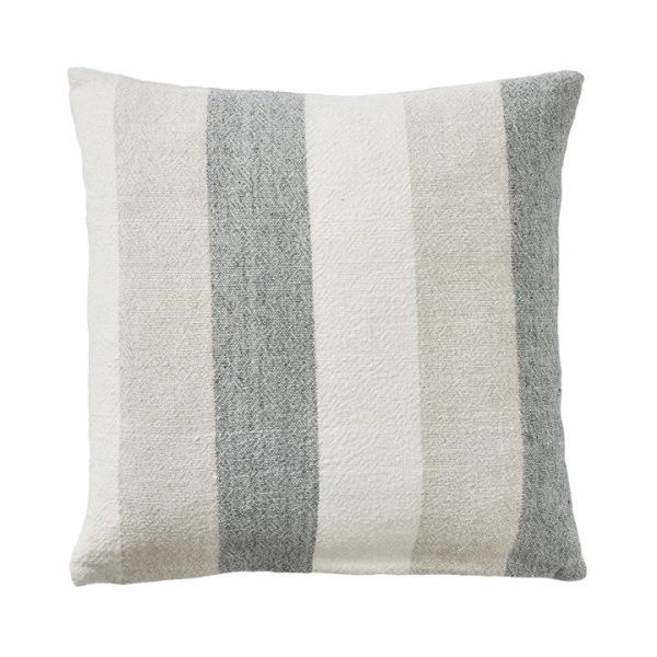 Adairs Green Cabo Natural & Stripe Cushion 50x50cm