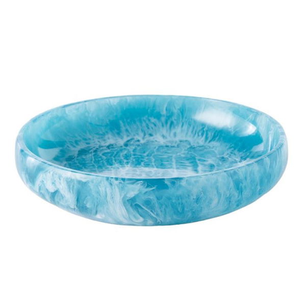 Adairs Calypso Turquoise Resin Medium Serving Bowl - Blue (Blue Serving Bowl)