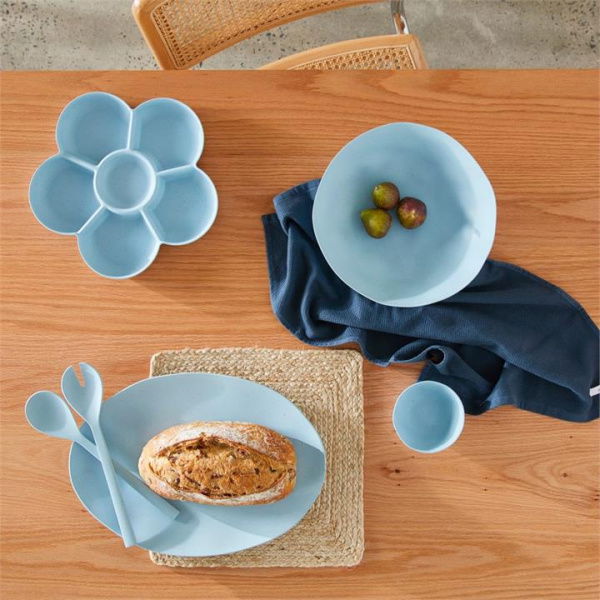 Adairs Capri Bamboo Blue Servingware (Blue Chip & Dip)