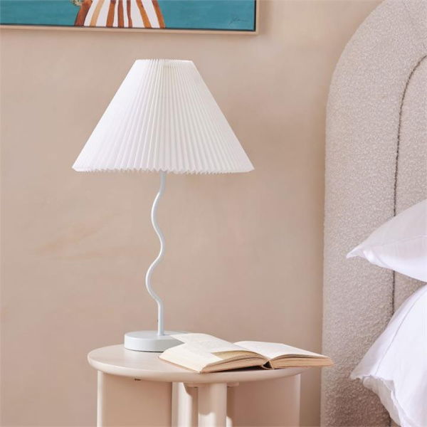 Adairs Catalina Light Aqua & Off White Table Light (White Table Light)