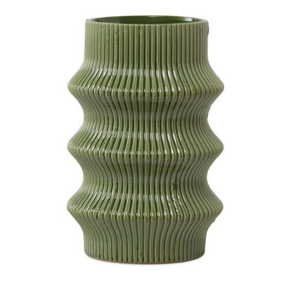 Adairs Citron Green Ripple Vase