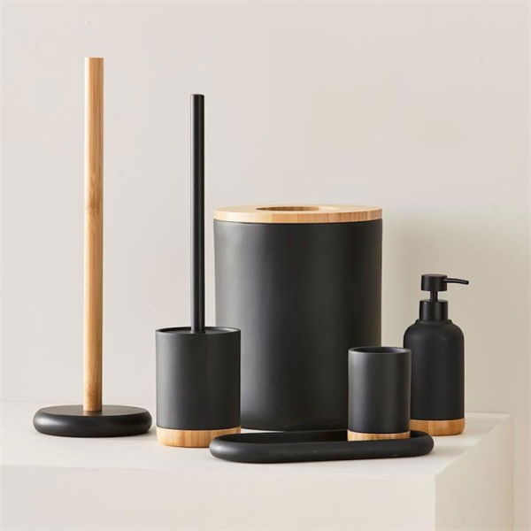 Adairs Black Tray Clayton Bathroom Accessories