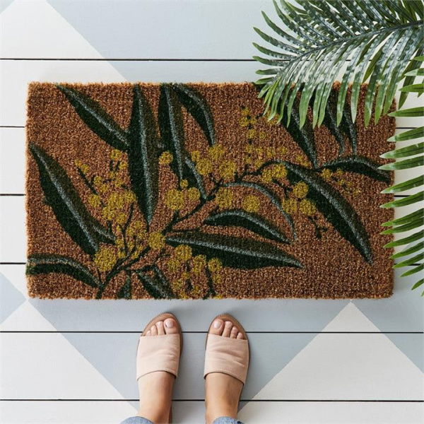 Adairs Coir Doormat Wattle Regular - Natural (Natural Door Mat)