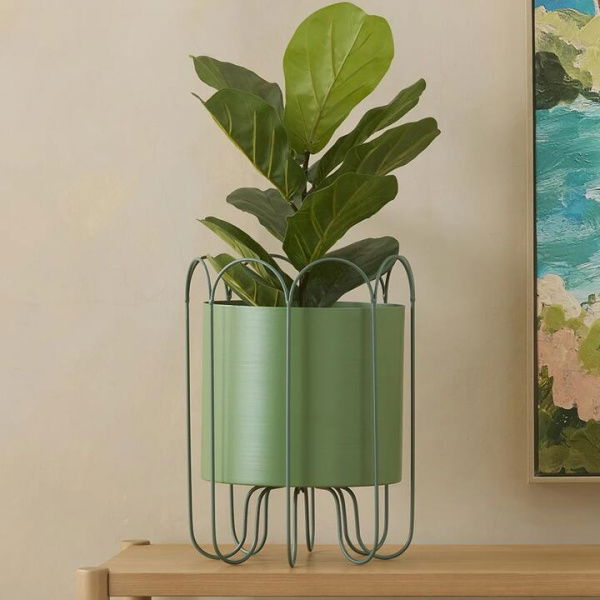 Adairs Colombo Light Green & Dark Green Plant Stand (Green Plant Stand)