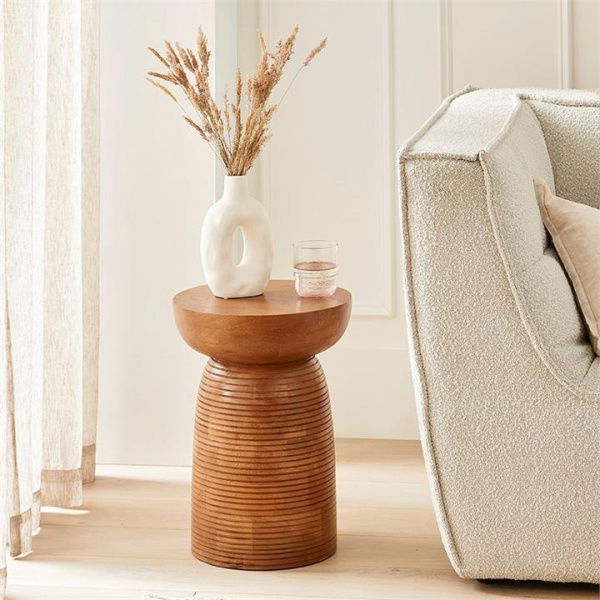 Adairs Natural Como Golden Oak Side Table