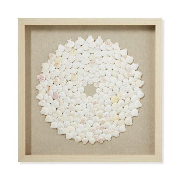 Adairs Como Shell Mandala Framed Wall Art - Natural (Natural Wall Art)